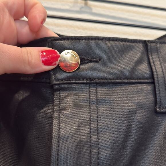 Chicos Black Coated Pants Size Large/14 - Picture 3 of 8